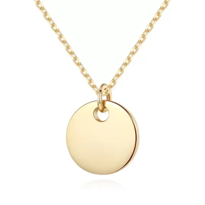 Cadena con placa circular