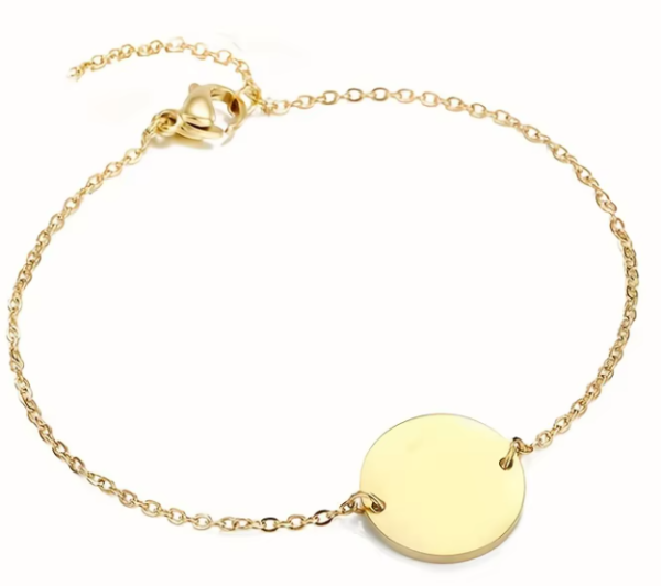 Pulsera con placa circular - Imagen 4