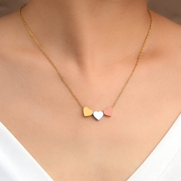 Cadena con 3 corazones - Imagen 3