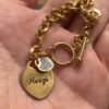 Brazalete dorado+corazon - Imagen 3