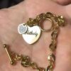 Brazalete dorado+corazon - Imagen 4