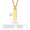 Cadena Placa Rectangular-Bordes Redondeados - Imagen 3